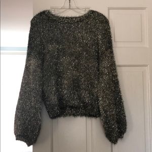 Leith Sweaters - EUC Leith Metallic Gold Fluffy Sweater Leith Sweaters - EUC Leith Metallic Gold Fluffy Sweater